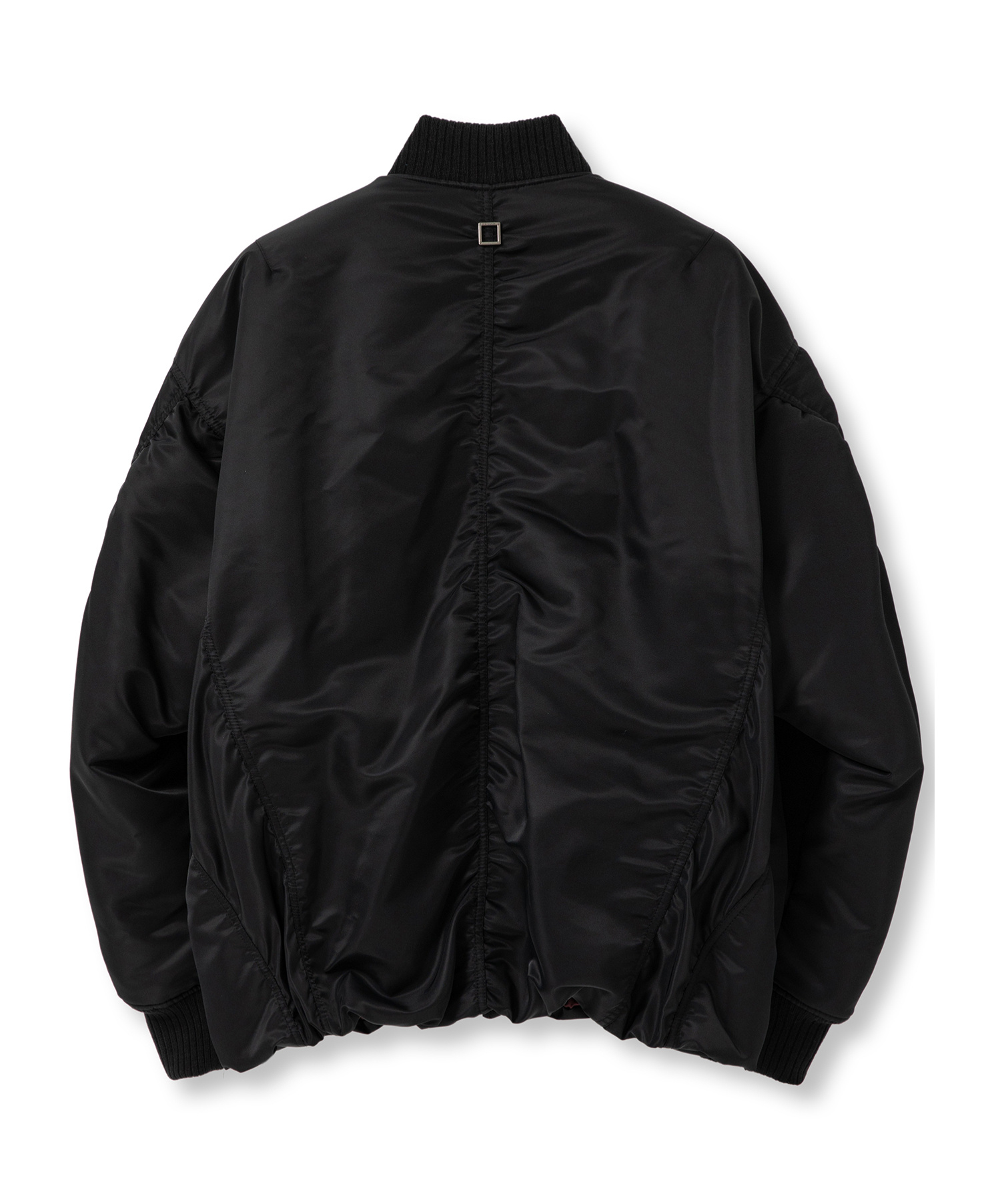 Wooyoungmi Black Over Fit Ma-1 Bomber Jacket In Black