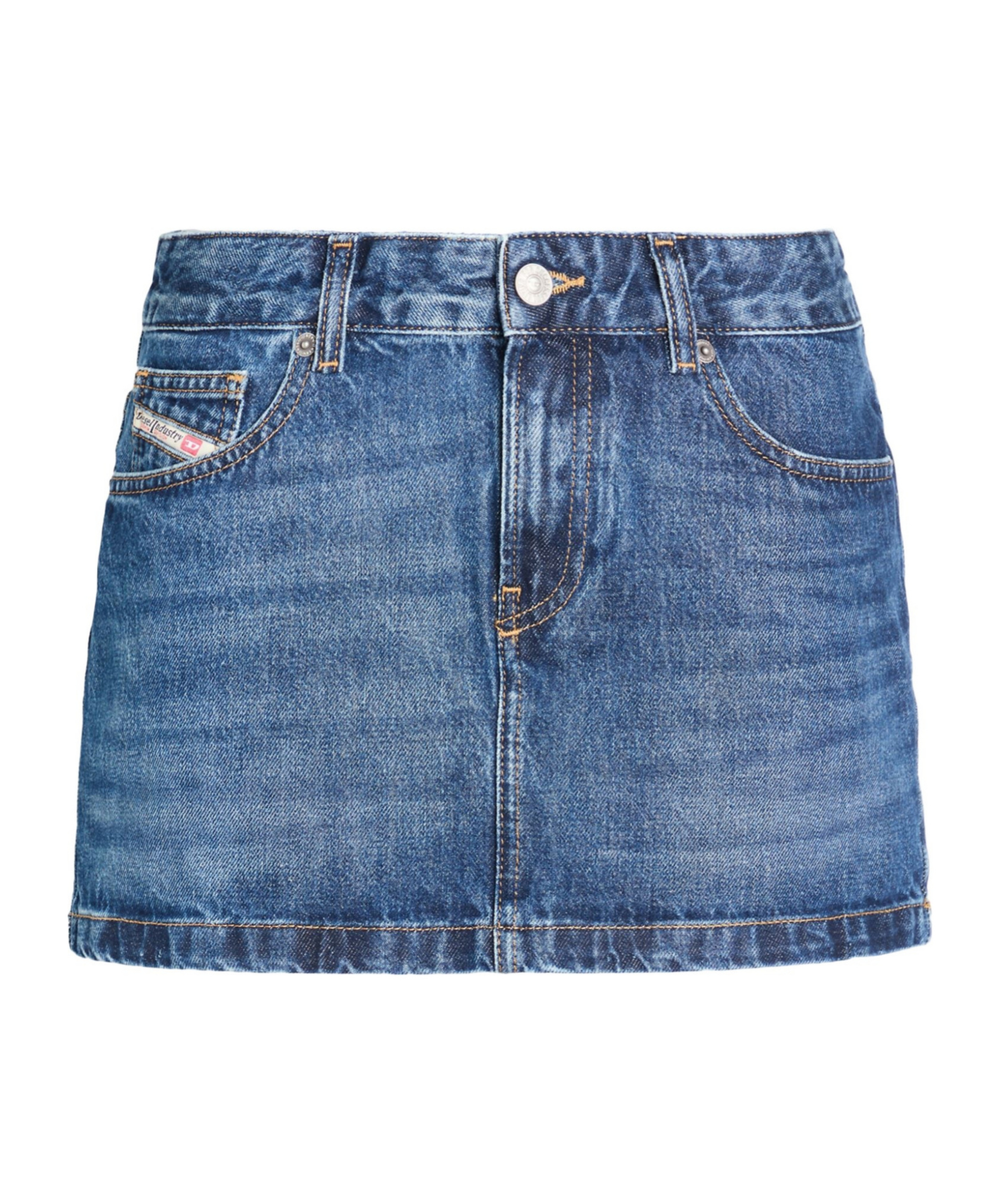 Diesel Denim Midi Skirt In Blue