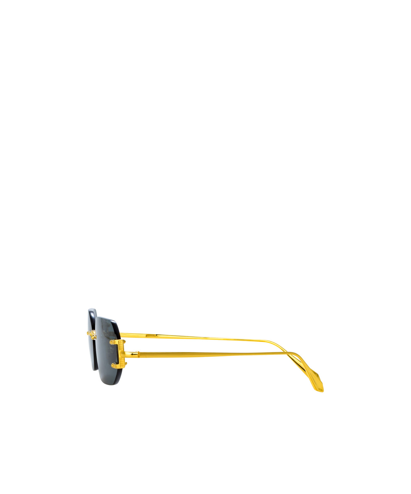 Linda Farrow Magali Sunglasses In Yellow Gold