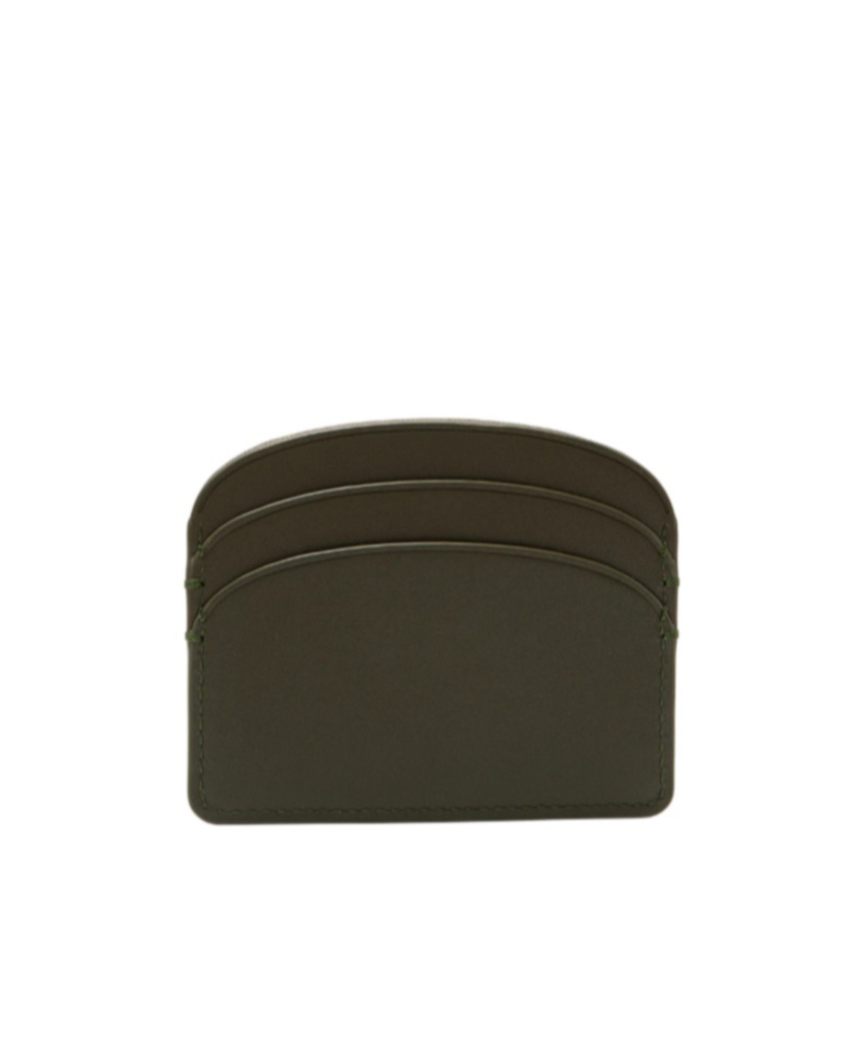 Apc A.p.c. Demi Lune Cardholder In Brown