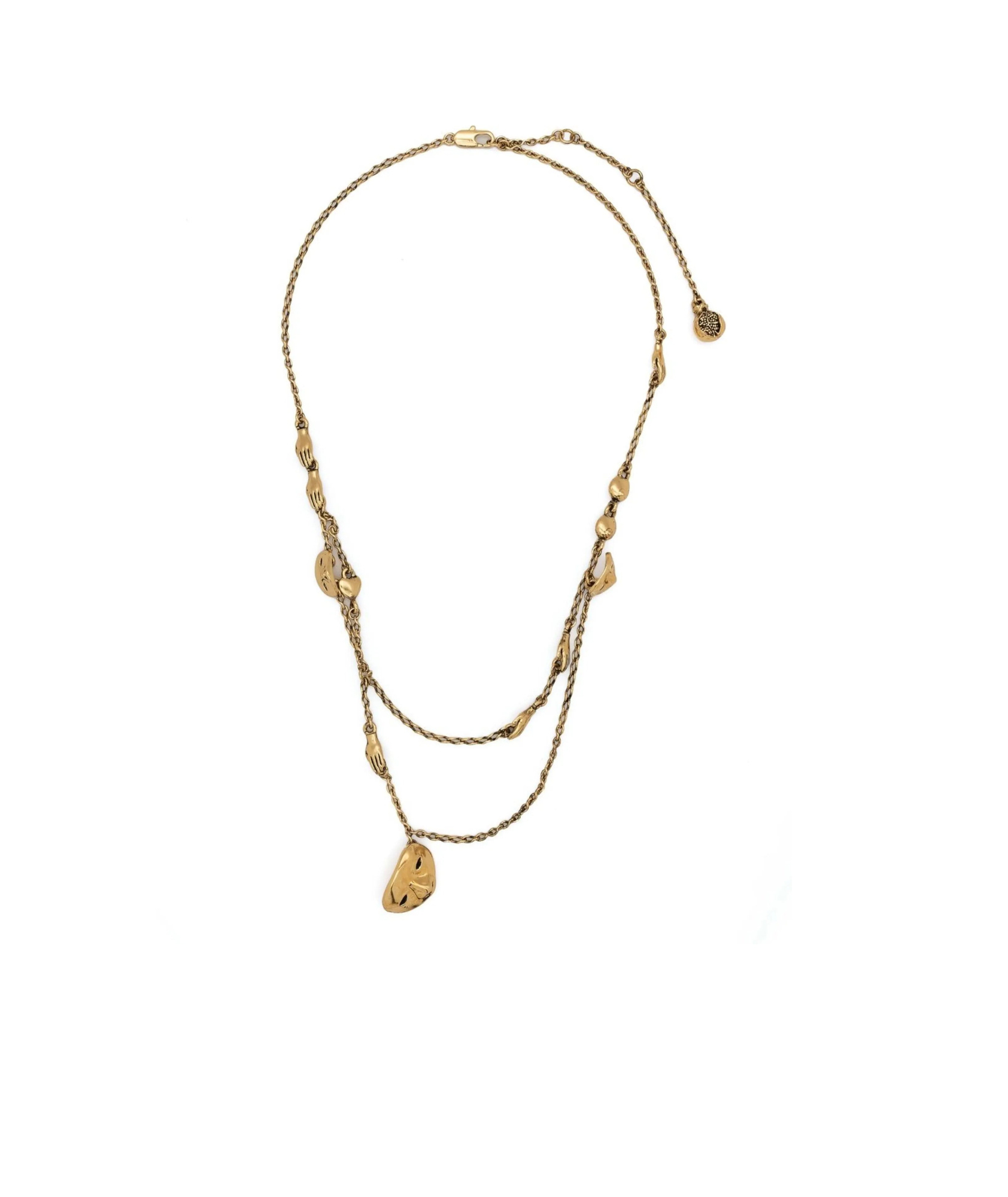Lemaire Estampe Chain-link Necklace In Yellow