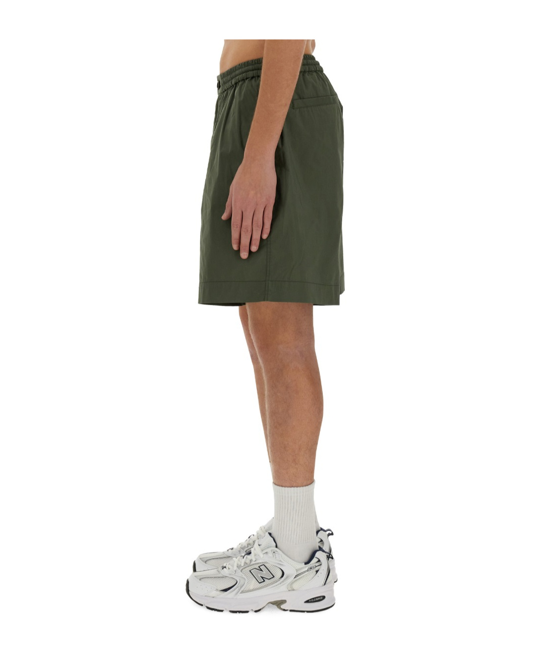 Shop Aspesi Poplin Bermuda Shorts