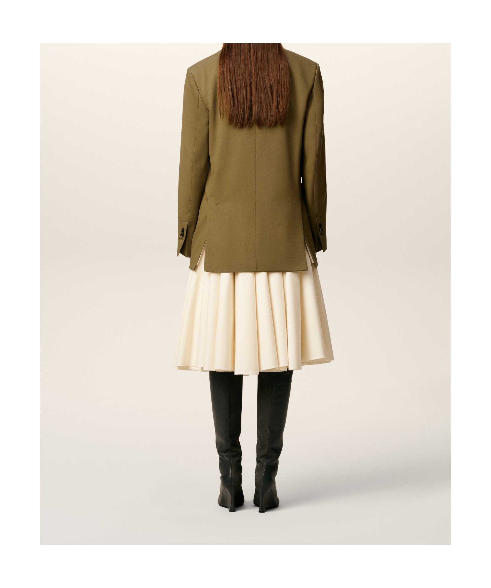 Ami Alexandre Mattiussi Green Wool Loose Single Breasted Jacket Green In Brown