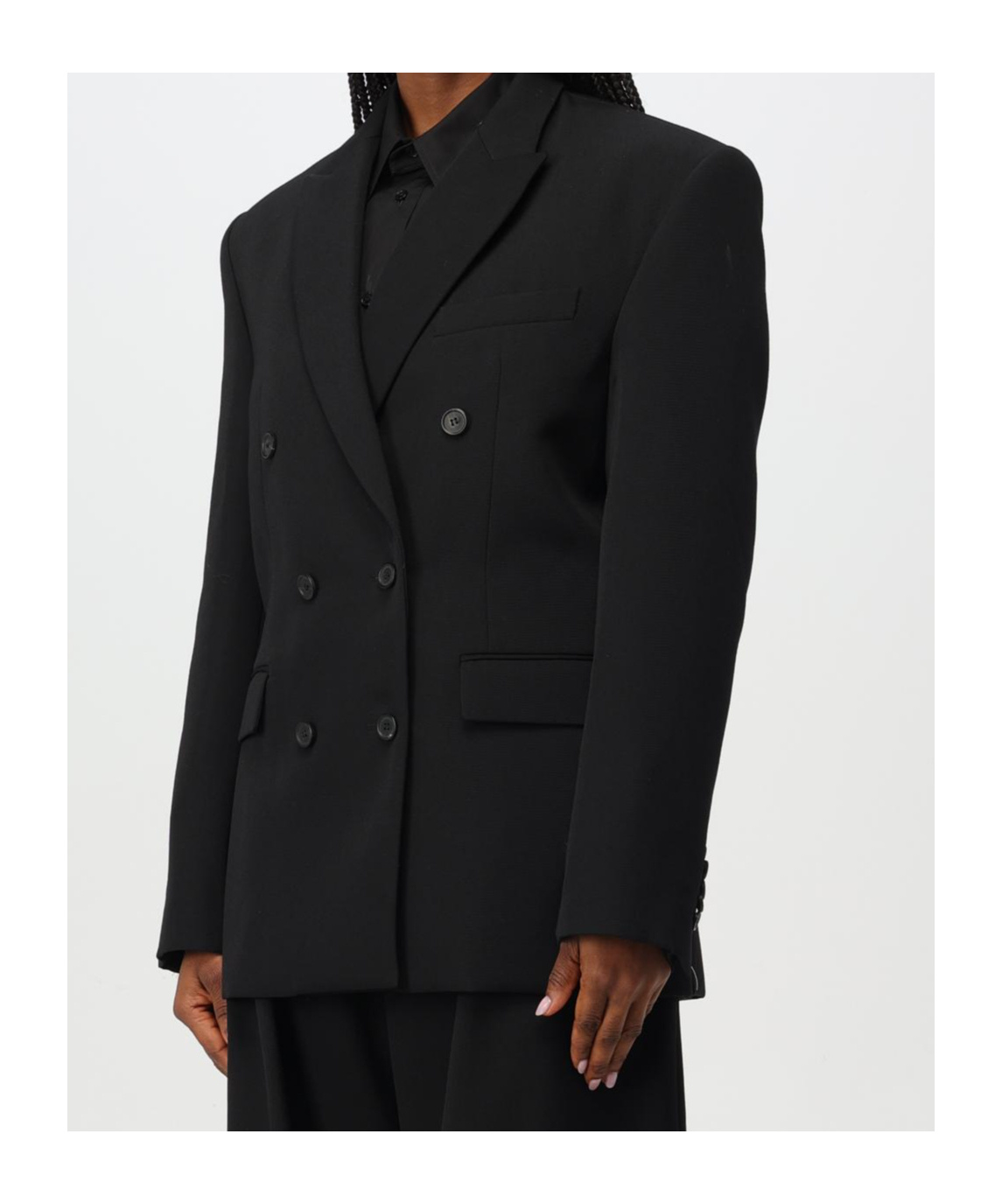 Wardrobe.nyc Wardrobe. Nyc Double Breasted Blazer In Black