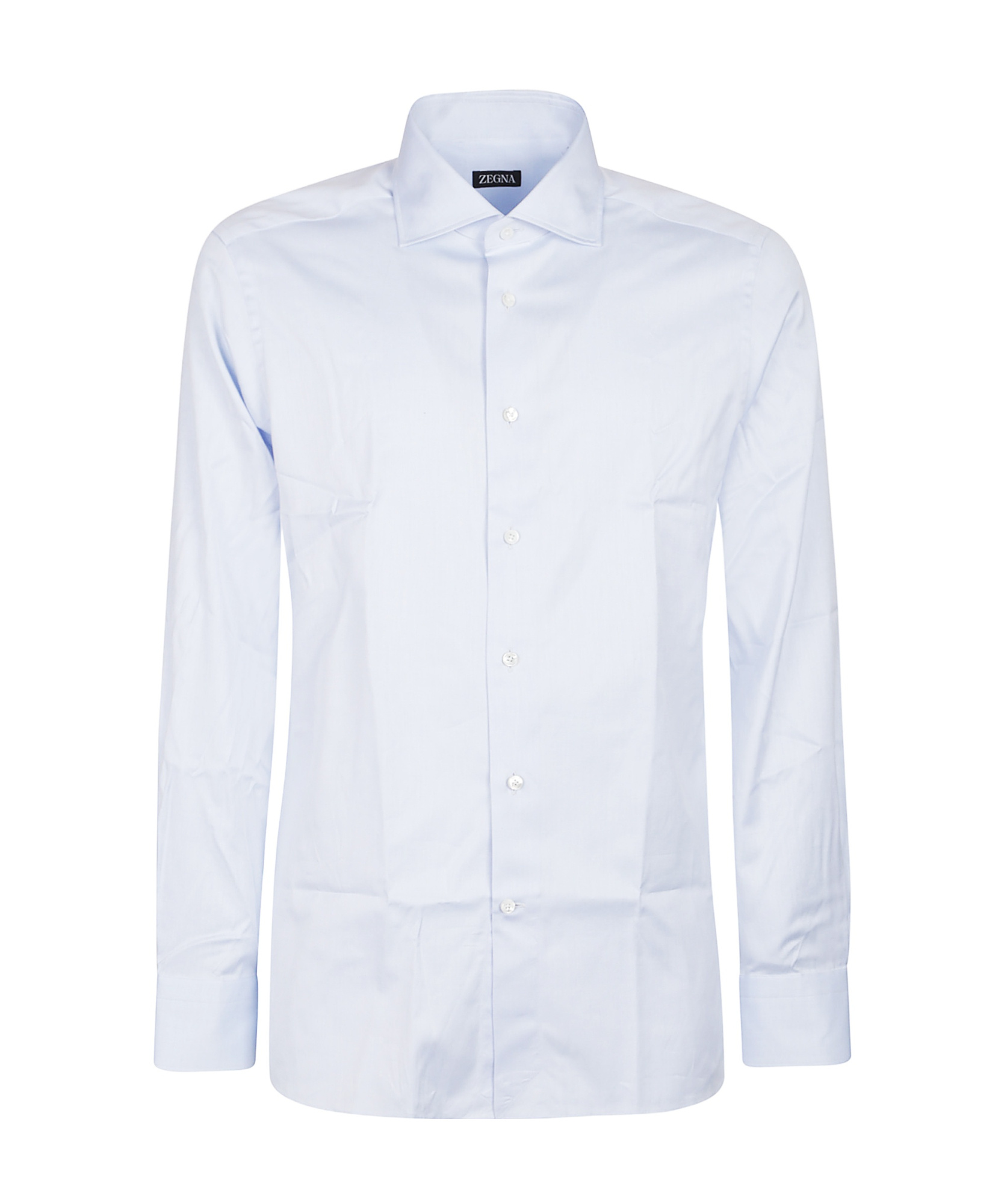 Zegna Long-sleeved Button-up Shirt In White