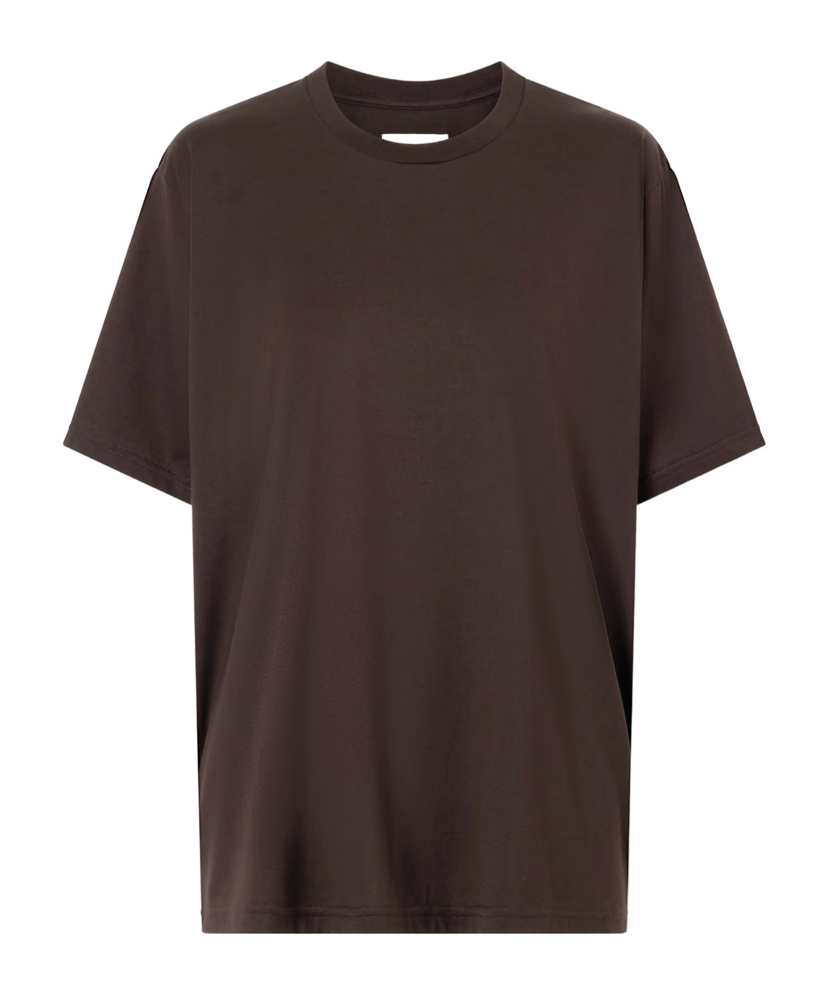 Ssstein Solid Cotton T-shirt In Brown