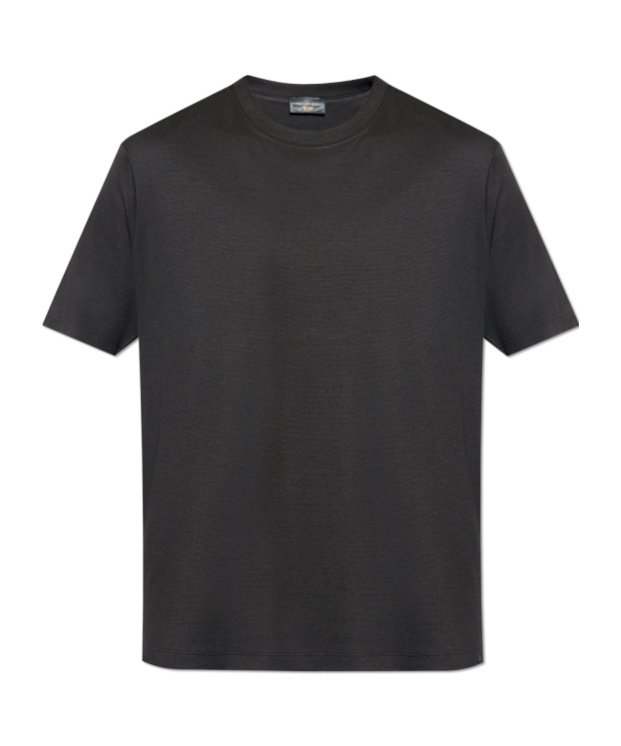 Paul & Shark Cotton Crew-neck T-shirt In Black