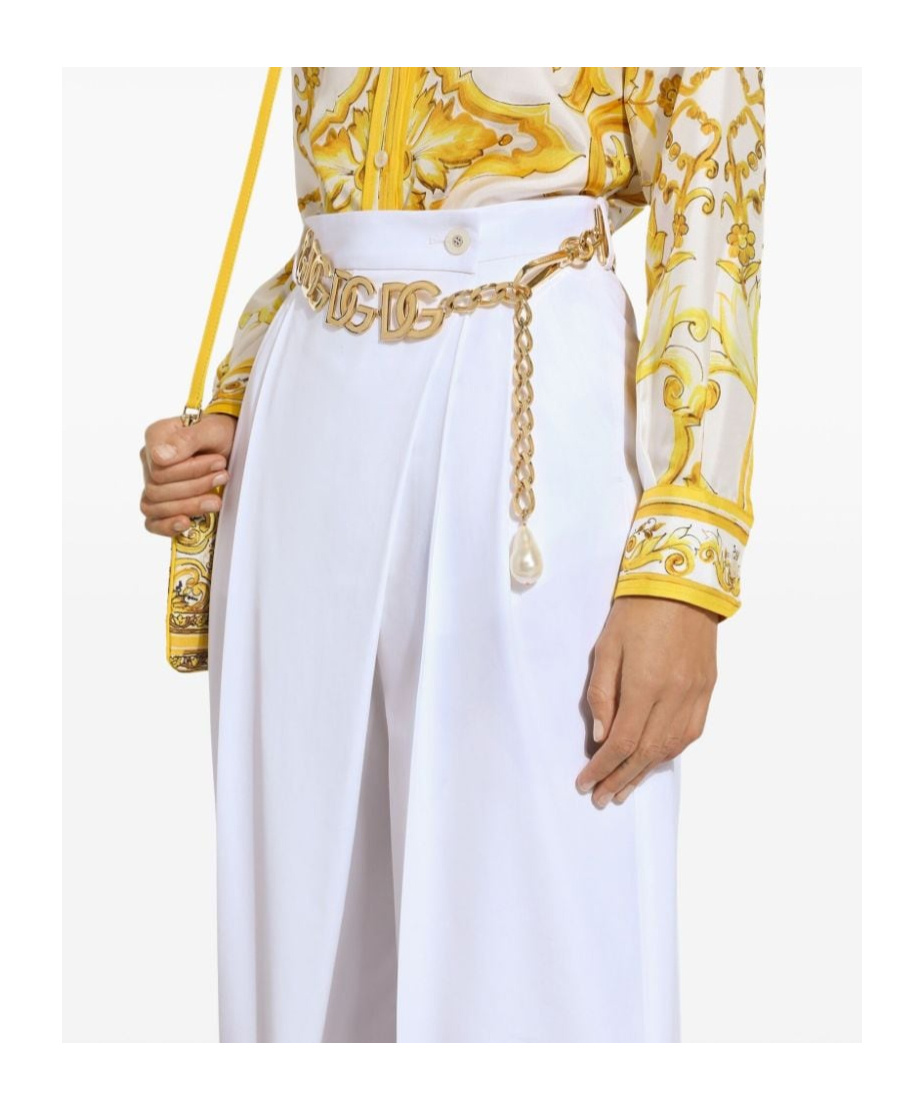 Dolce & Gabbana High-waist Flared Trousers In White