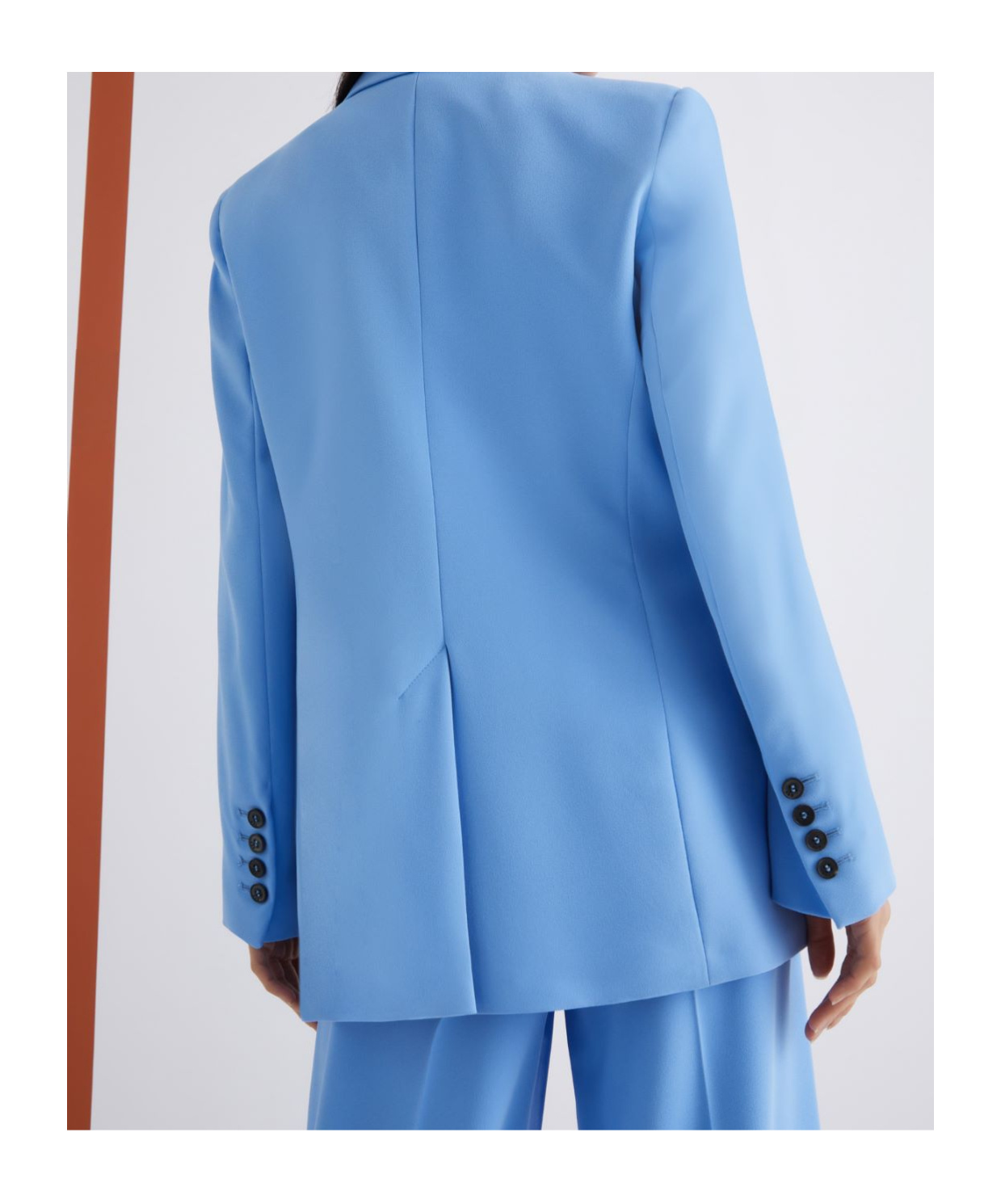 Marella Single-breasted Envers Satin Jacket In Blue