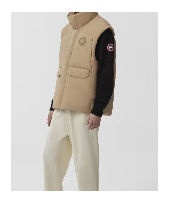 Canada Goose Zippered Down Jacket In Nude