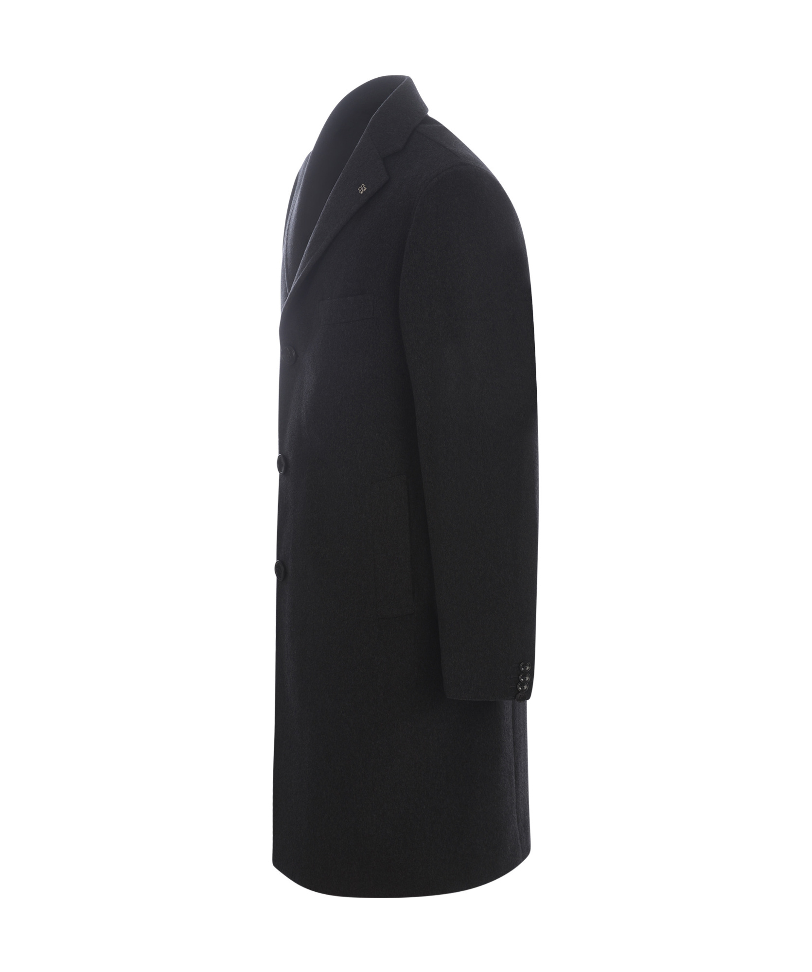 Tagliatore Single-breasted Coat Featuring Back Vent In Black