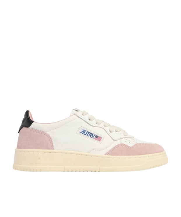 Autry White Medalist Sneakers In Pink