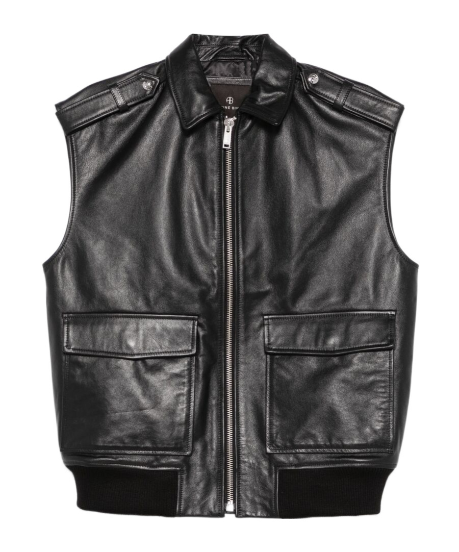 Shop Anine Bing Sonnie Vest In Black