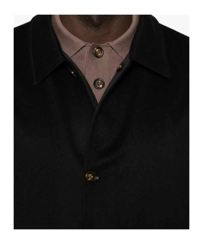 Kired Single-breasted Buttoned Coat In Black