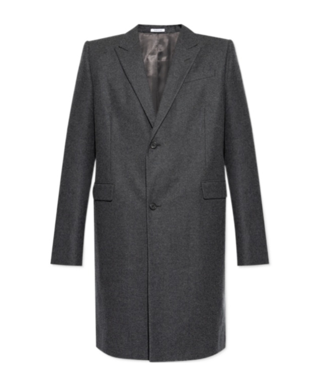 Alexander Mcqueen Long-sleeved Coat In Black
