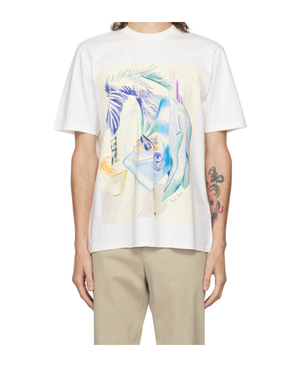 PAUL SMITH SKETCHBOOK-PRINT COTTON T-SHIRT 