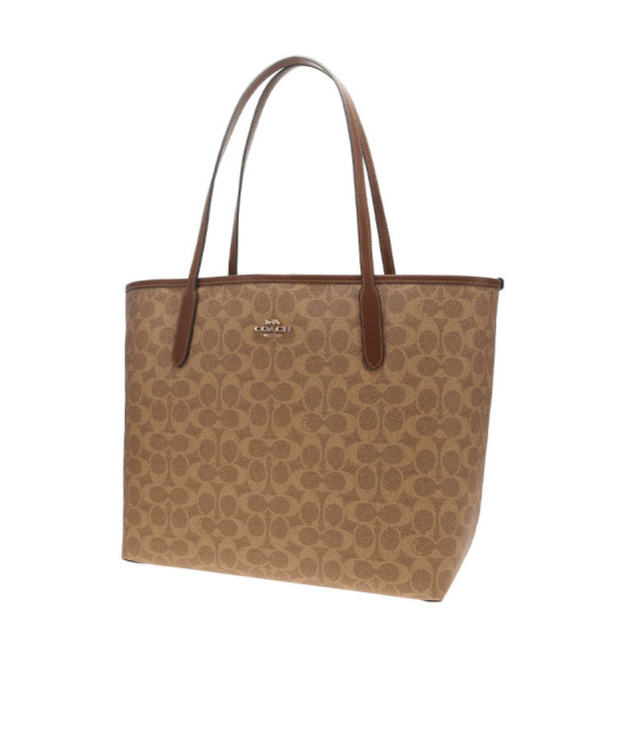 Coach Logo Pattern Tote Bag In Brown