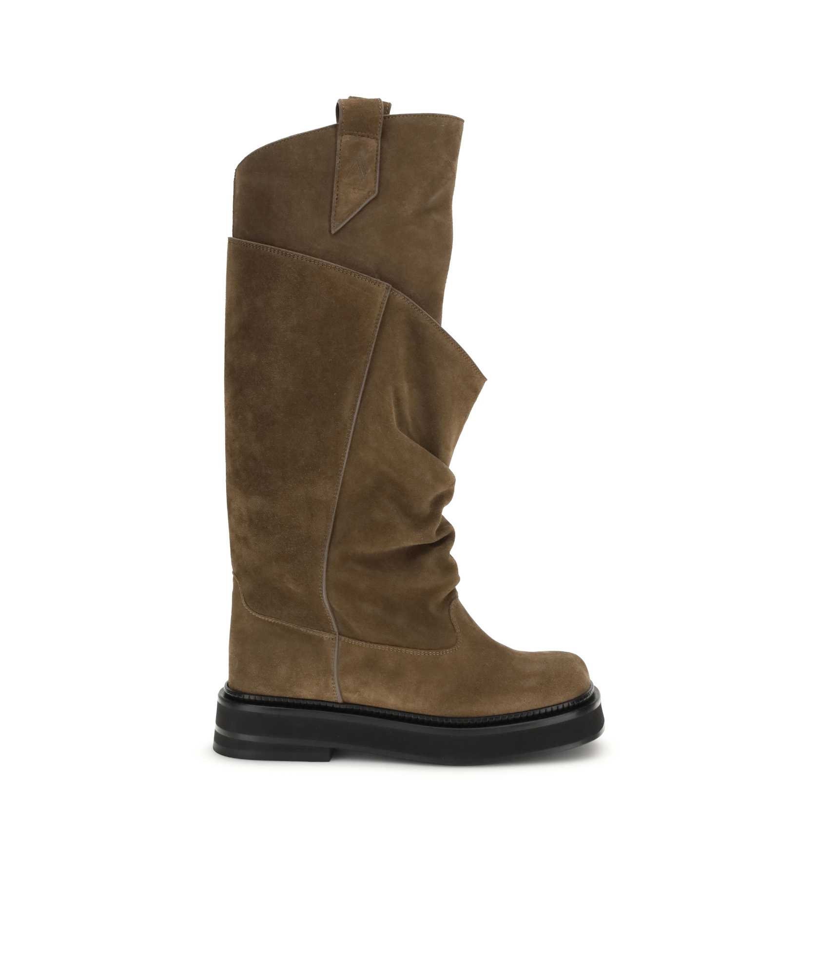 Attico La Passeggiata Suede Boots In Brown