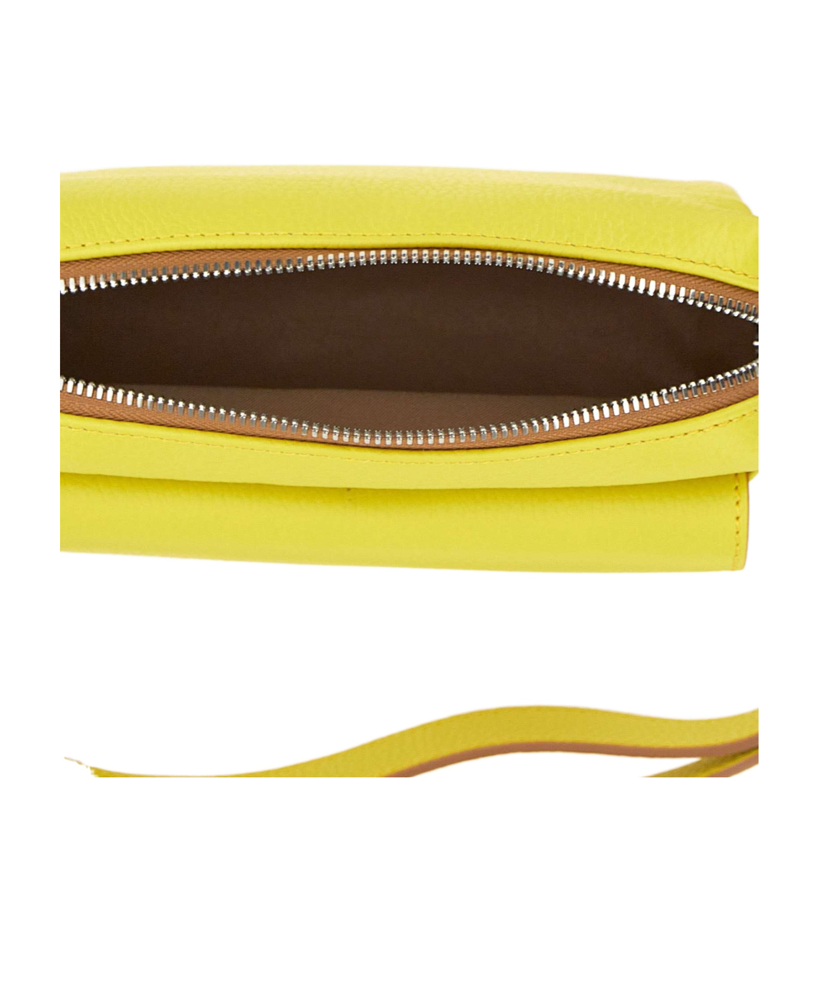 Gianni Chiarini Deva Foldover-top Shoulder Bag In Yellow