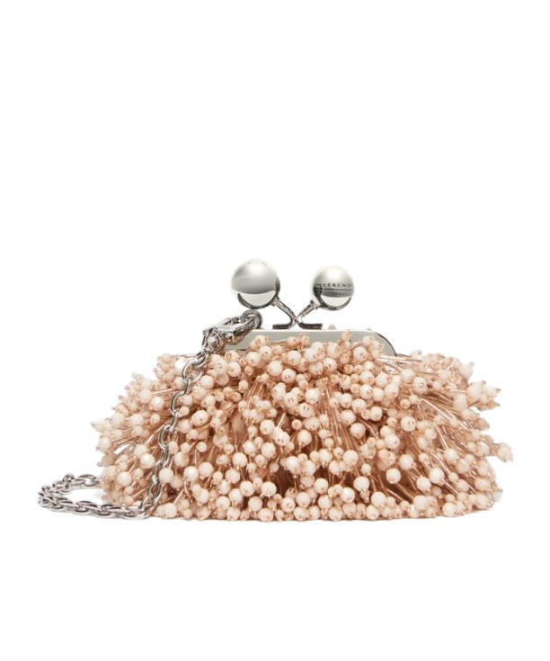 Weekend Max Mara Nano Pasticcino Bag In Satin Sequins