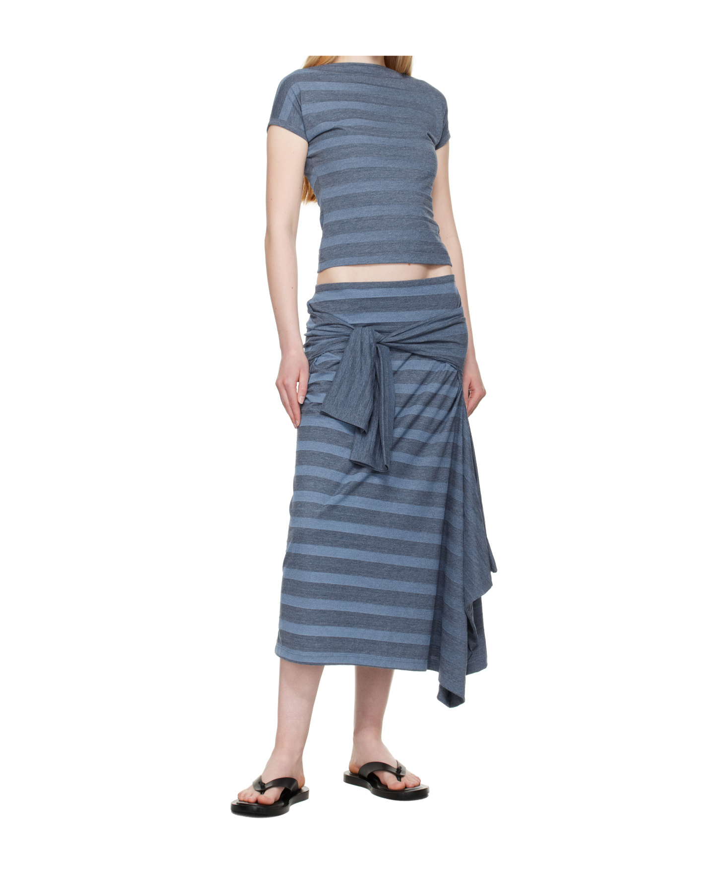 Our Legacy Striped Skirt In Blue