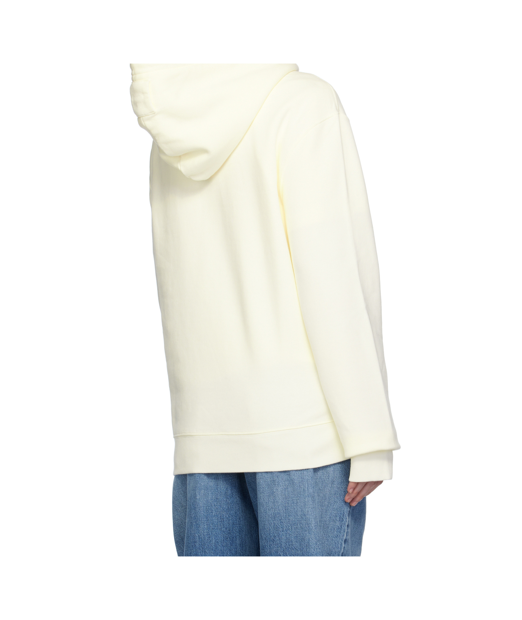 Lanvin White Clover Snake Patch Hoodie In Neutral