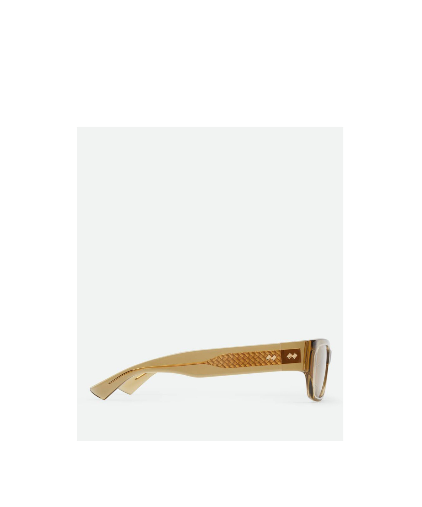 Bottega Veneta Intrecciato Square Sunglasses In Brown