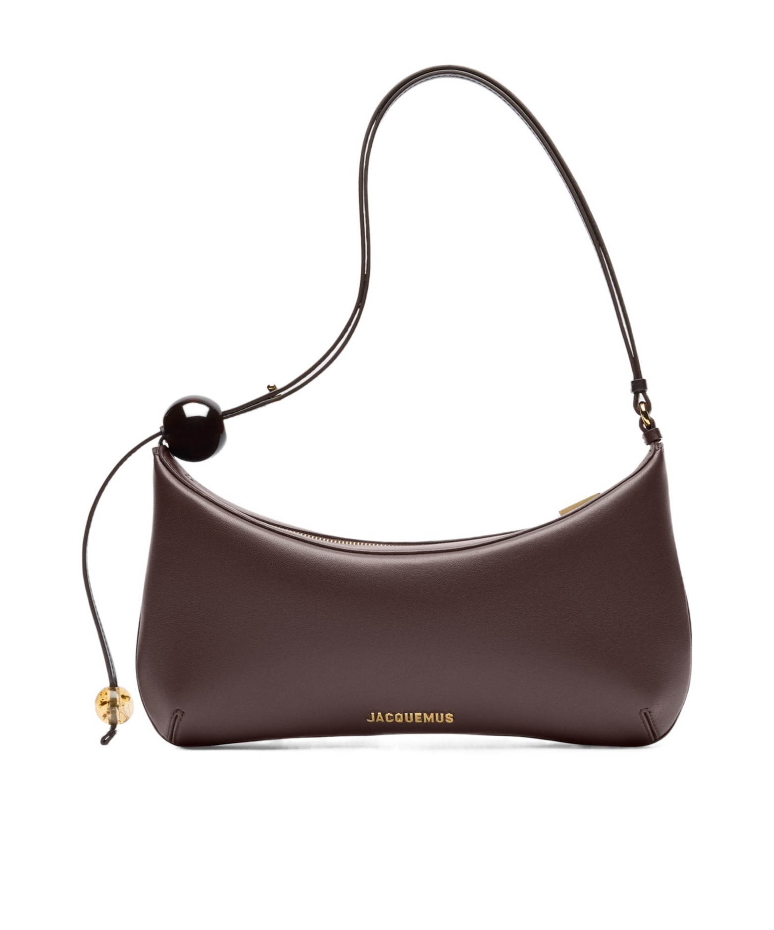 Jacquemus The Large Bisou Perle Shoulder Bag In Brown