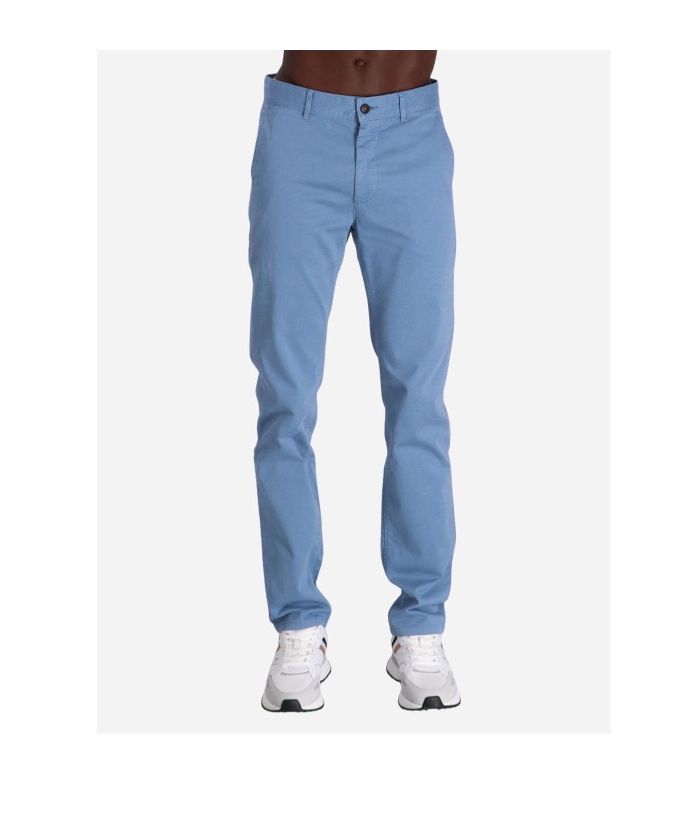 Hugo Boss Belt-loop Casual Pants In Blue