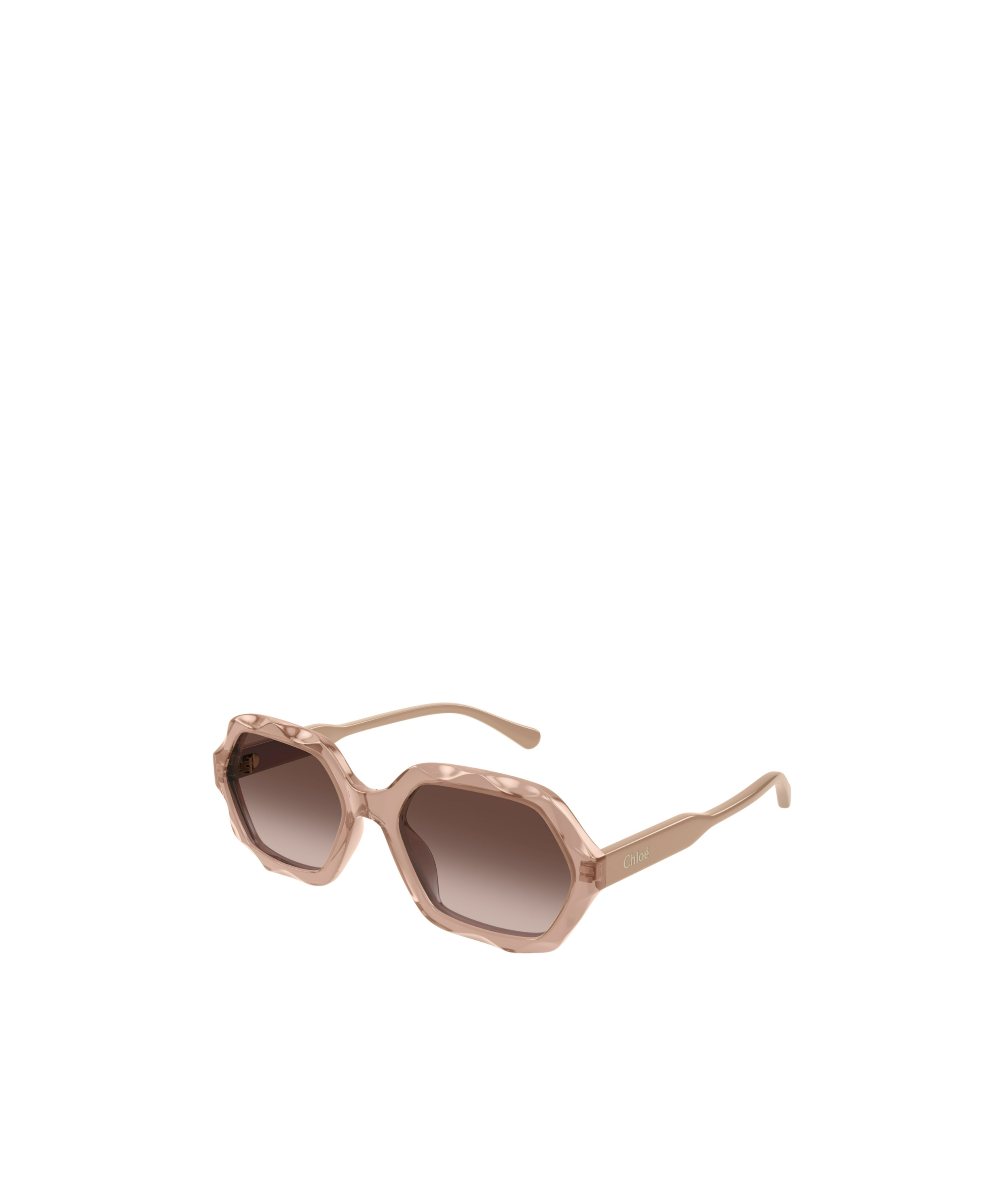 Chloé Olivia Oval-frame Sunglasses In Nude