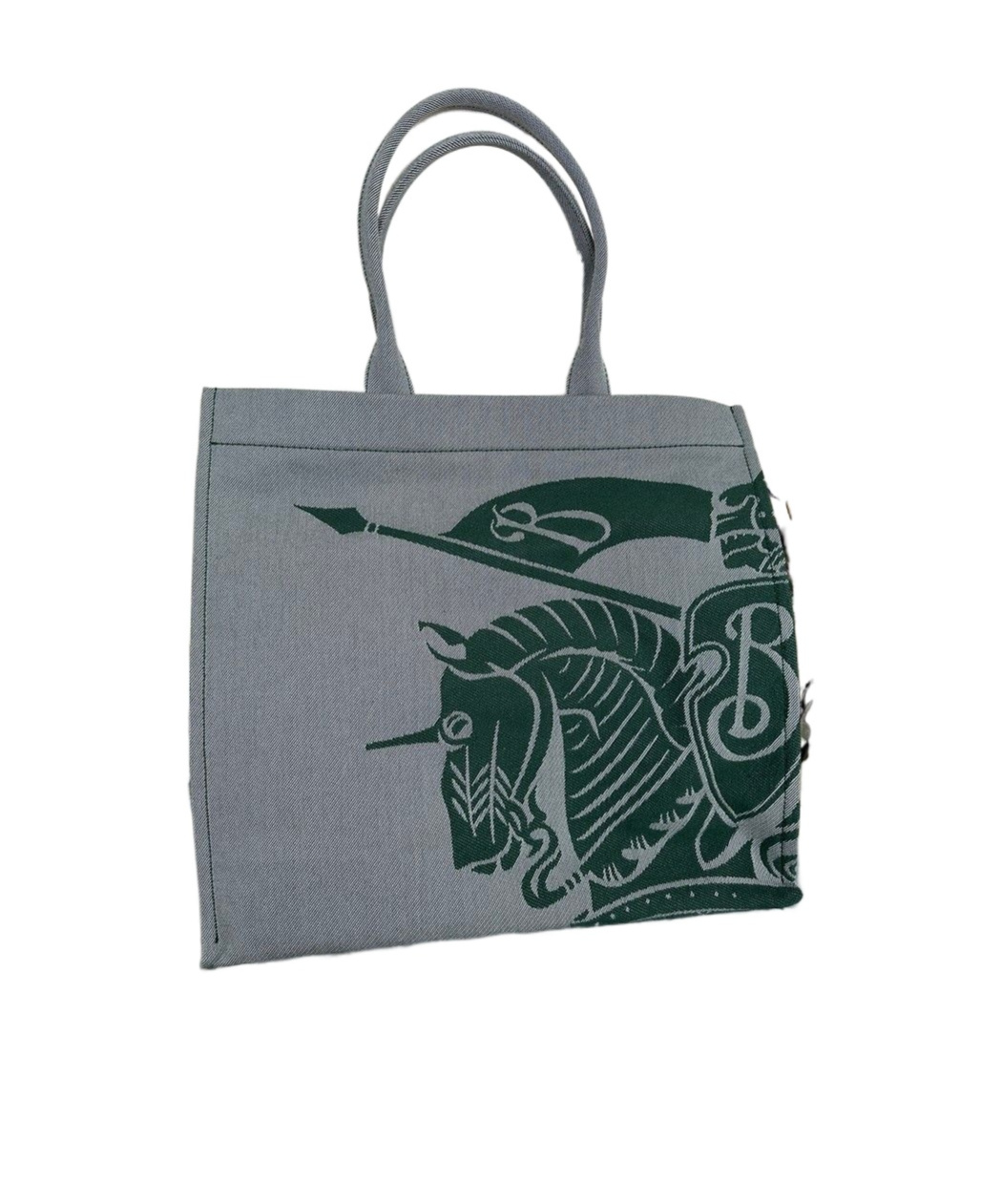 Burberry Double Handle Tote Bag In Gray