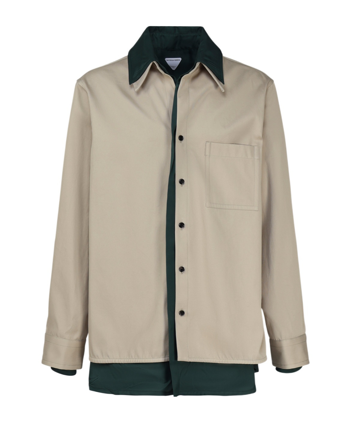 Bottega Veneta Logo Long-sleeved Shirt In Nude