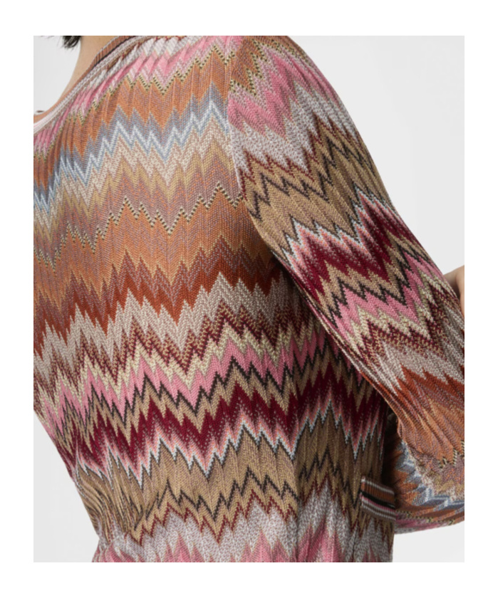 Missoni Snake-pattern Viscose Chevron Cardigan With Patch Pockets In Multi