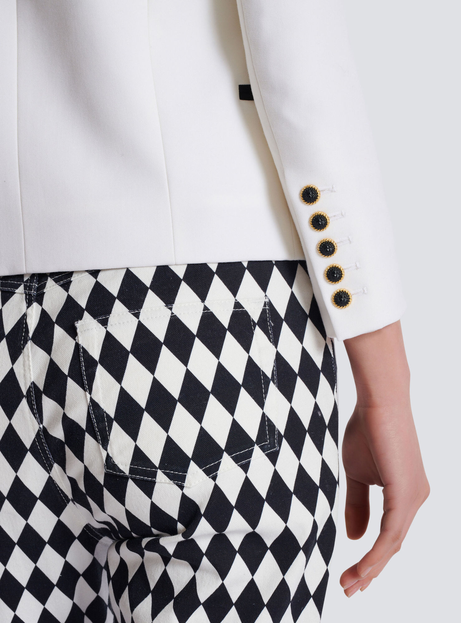 Balmain Long-sleeved Casual Jacket In White