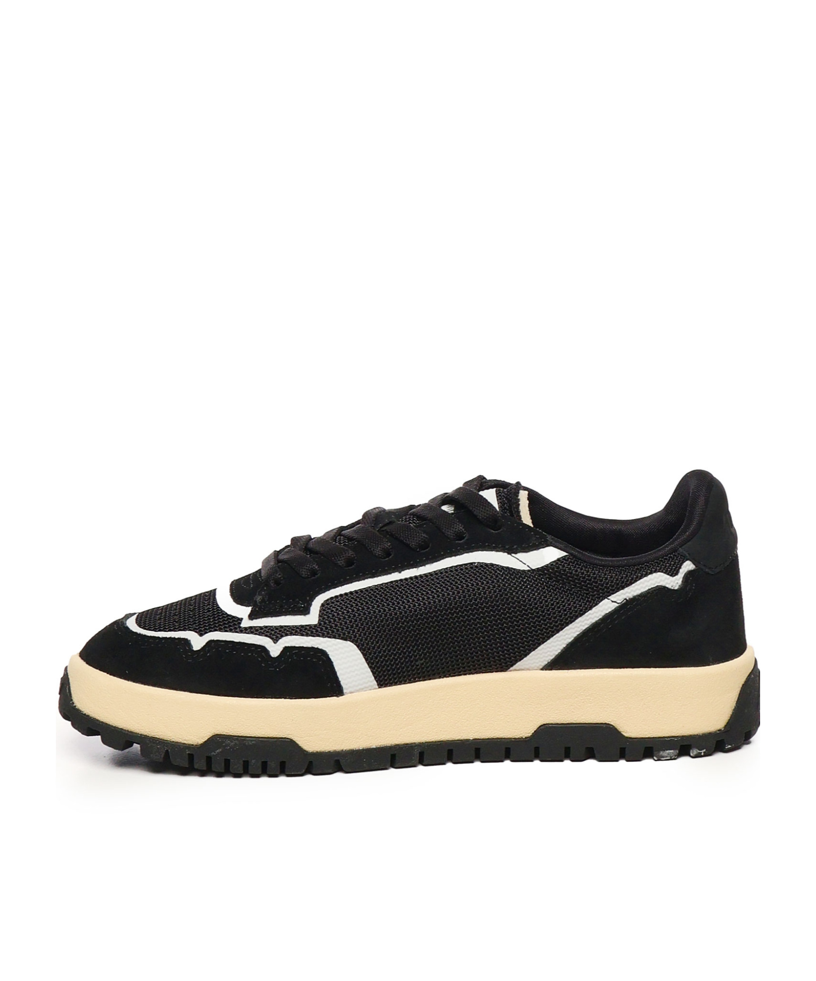 Autry Wildpace Nubuck And Rubber-trimmed Suede And Mesh Sneakers In Black