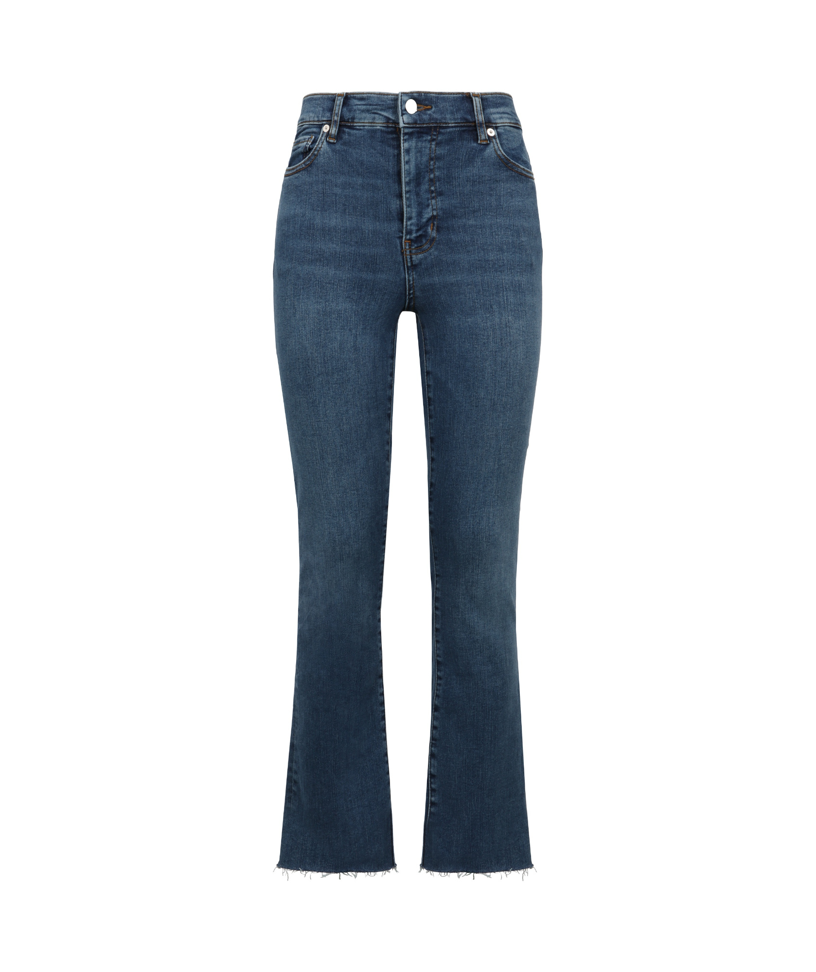 Frame The Pencil Cropped High-rise Slim-leg Jeans In Blue
