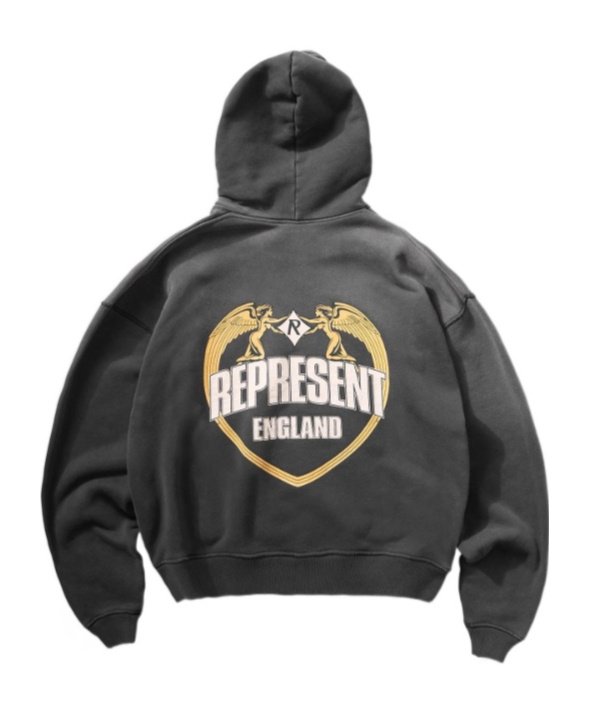Represent Logo-embroidered Hoodie In Multi