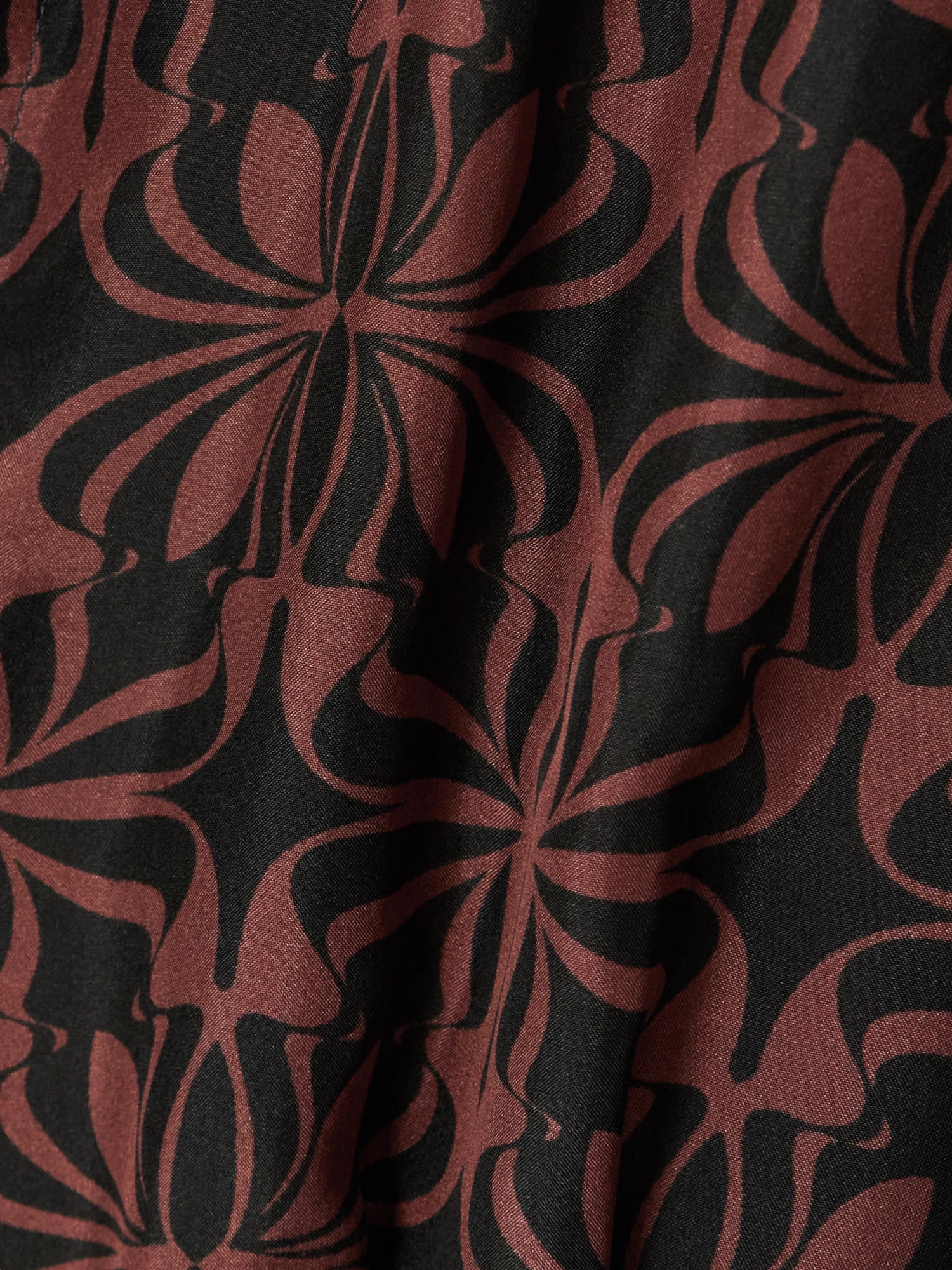 Dries Van Noten Renwicks Abstract-print Belted Long Trench Coat In Red