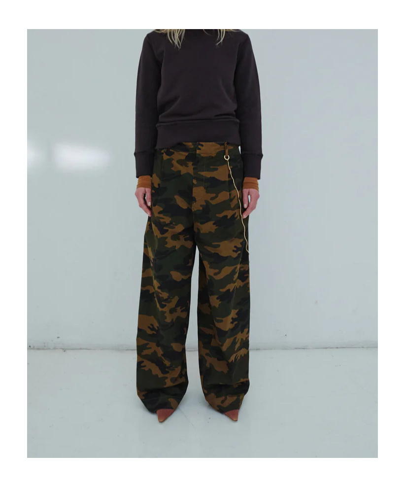 Darkpark Danielle Pants In Camouflage Cotton In Green