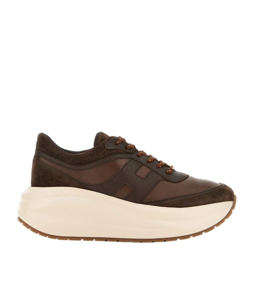 Hogan H696 Suede Sneakers In Brown