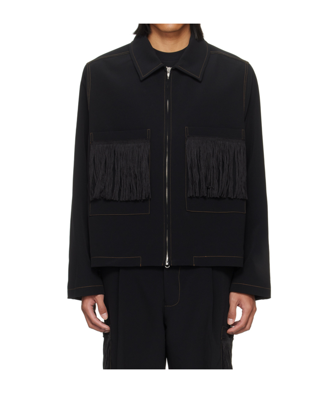 Song For The Mute Lapel Casual Jacket In Black