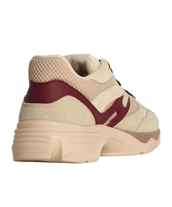 Hogan Round Head Lacing Low-cut Casual Sneakers In Nude