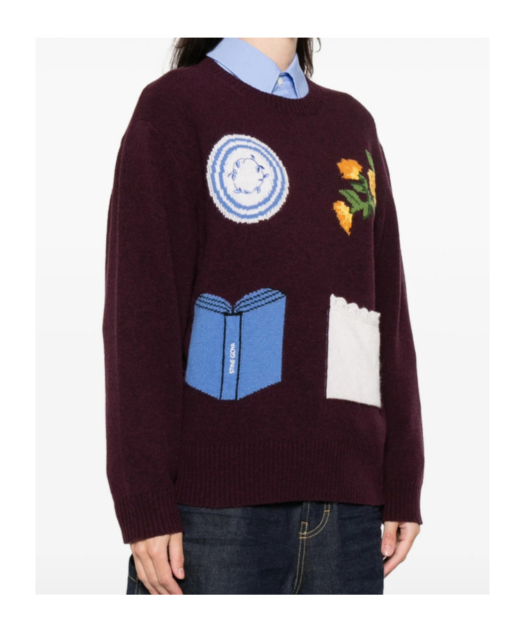 Stine Goya Long-sleeved Sweater In Purple