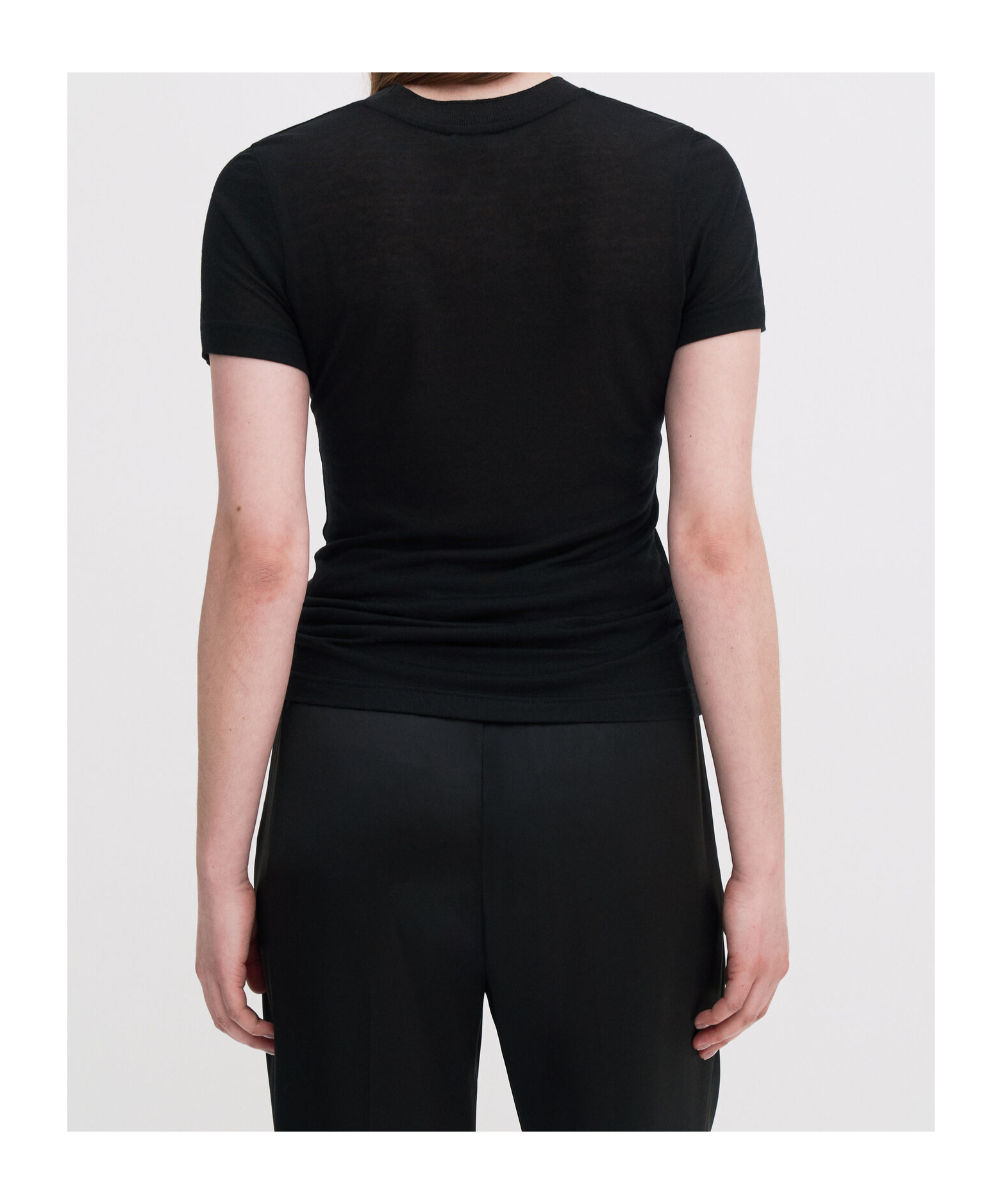 Filippa K Crewneck Cashmere T-shirt In Black