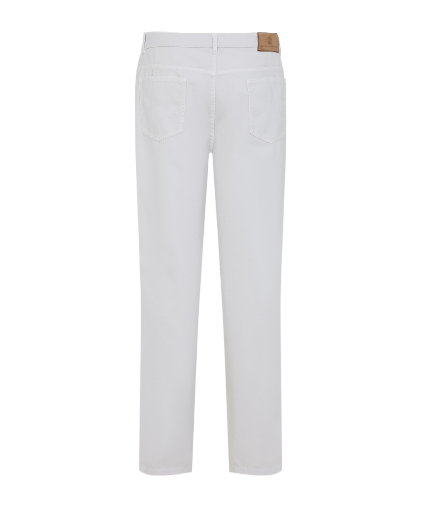 Brunello Cucinelli Cotton Jeans 5-pockets Construction In White