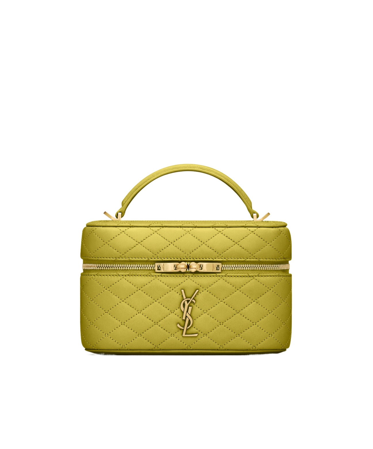 Saint Laurent Gaby Vanity Bag In Lambskin In Brown