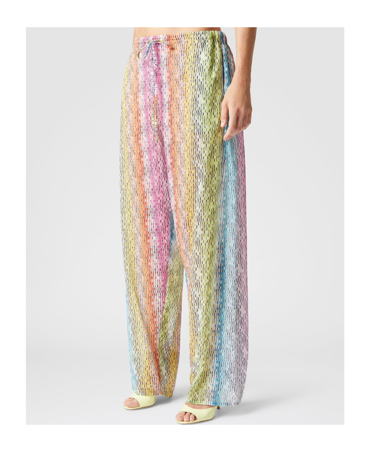 Missoni Microwave-print Trousers In Nude