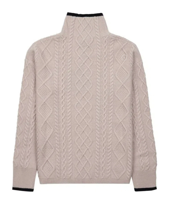Max Mara High-necked Long-sleeved Sweater In Nude