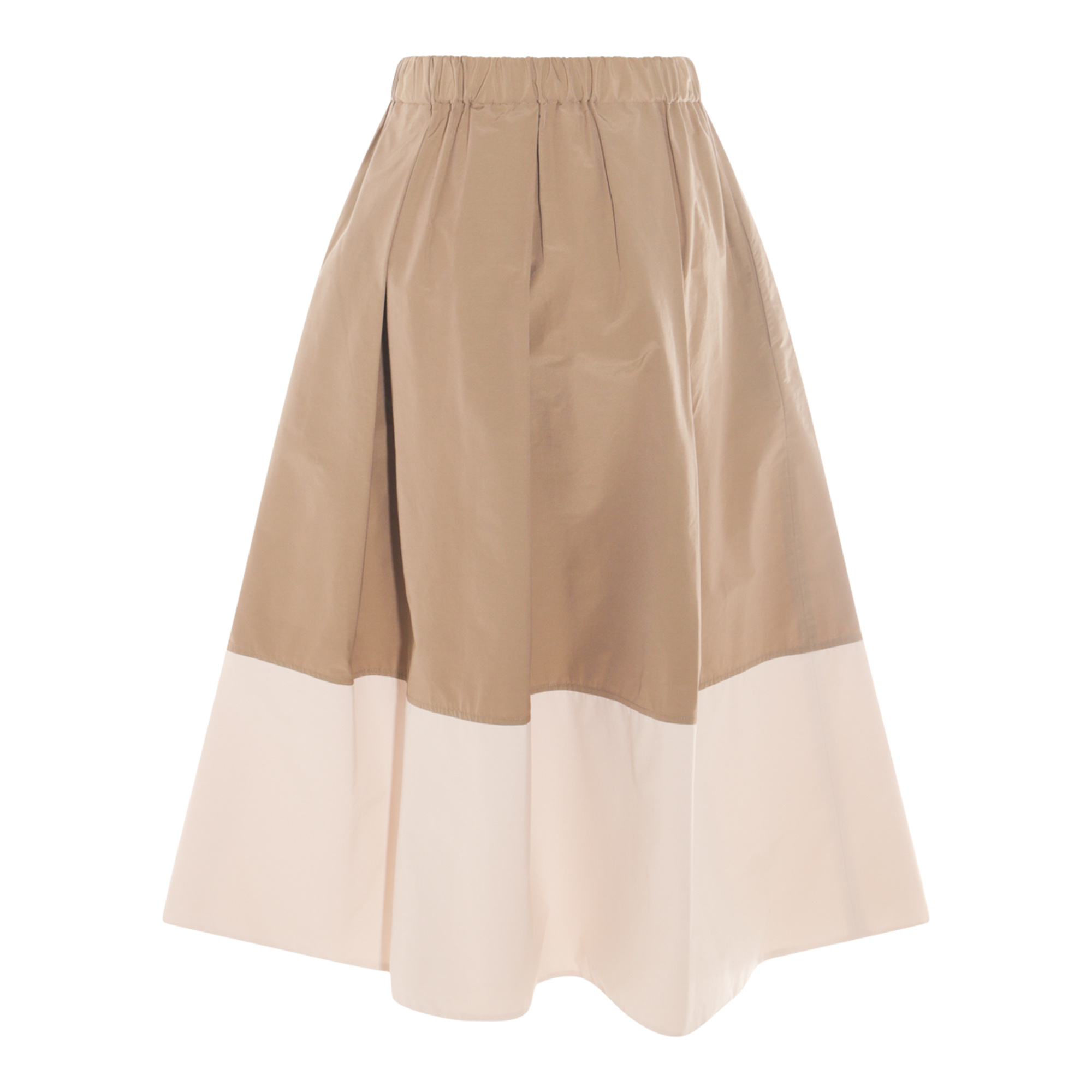 Antonelli Brown And Cream Cotton Skirt