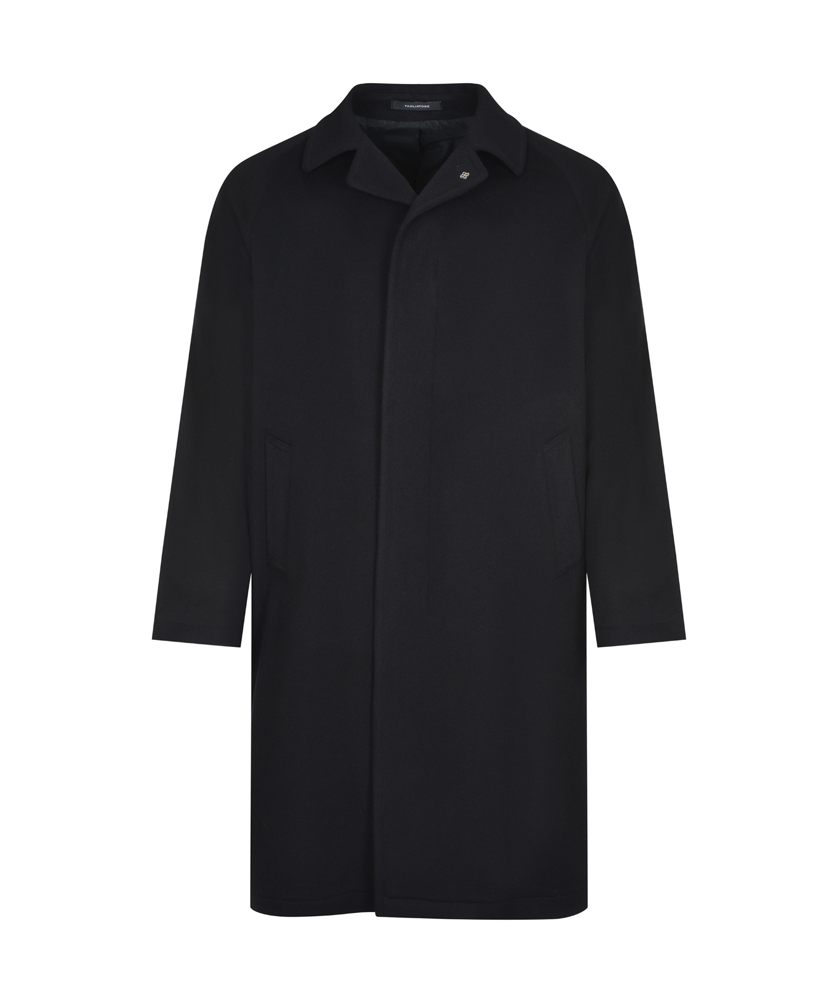 Tagliatore Long-sleeved Coat In Black